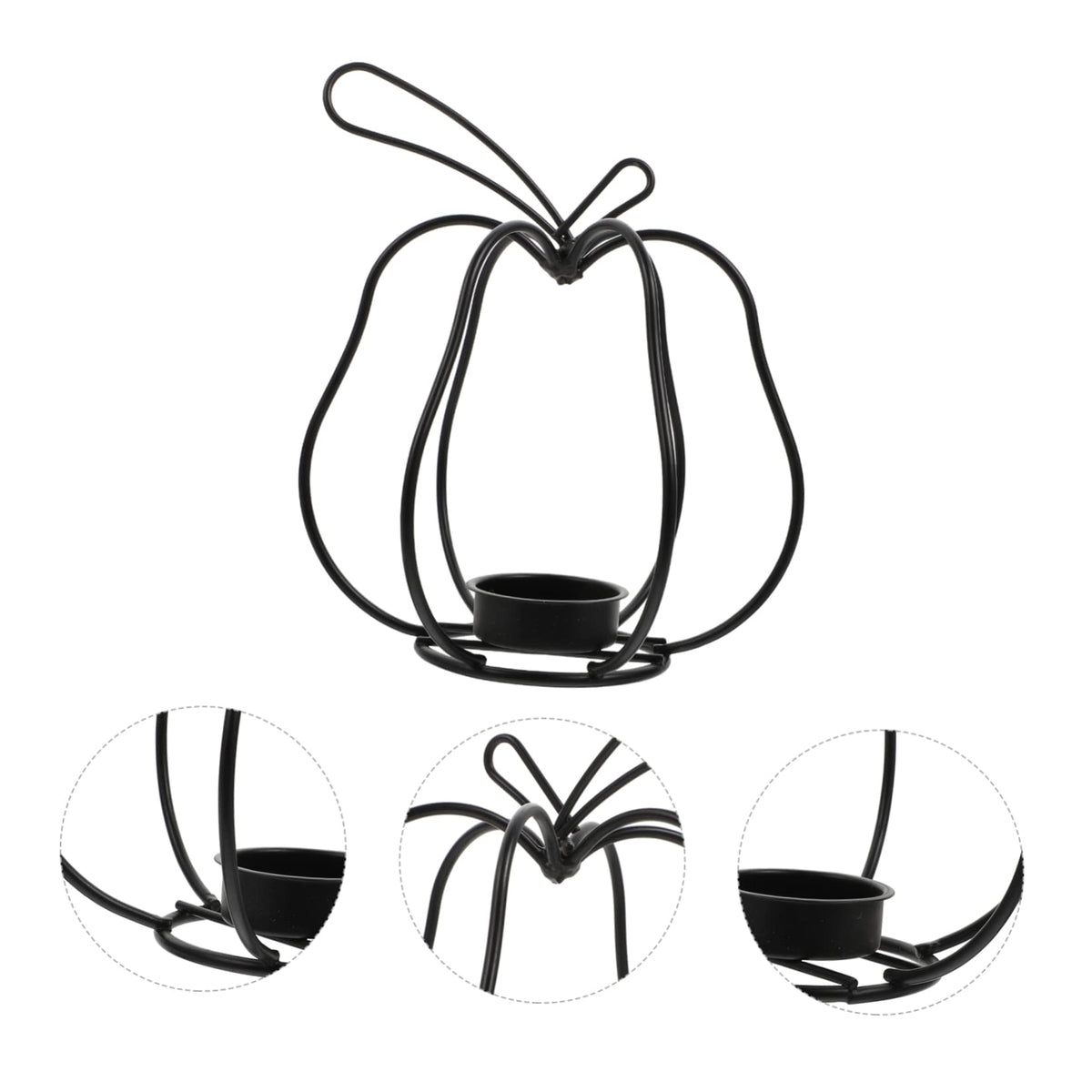Creative Iron Wrought Candlestick Holder for Home Decor Unique Design Sturdy Table Centerpiece for Weddings Parties and Rustic Settings