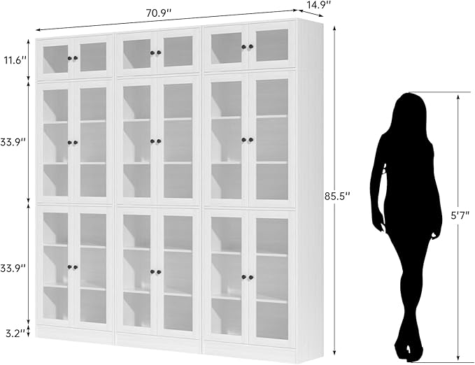 TUSY 85.5" Modern Tall Bookcase
