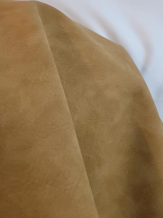 NAT Leathers | Wheat Tumbled Nubuck Calf Soft Faux Vegan Leather PU {Peta