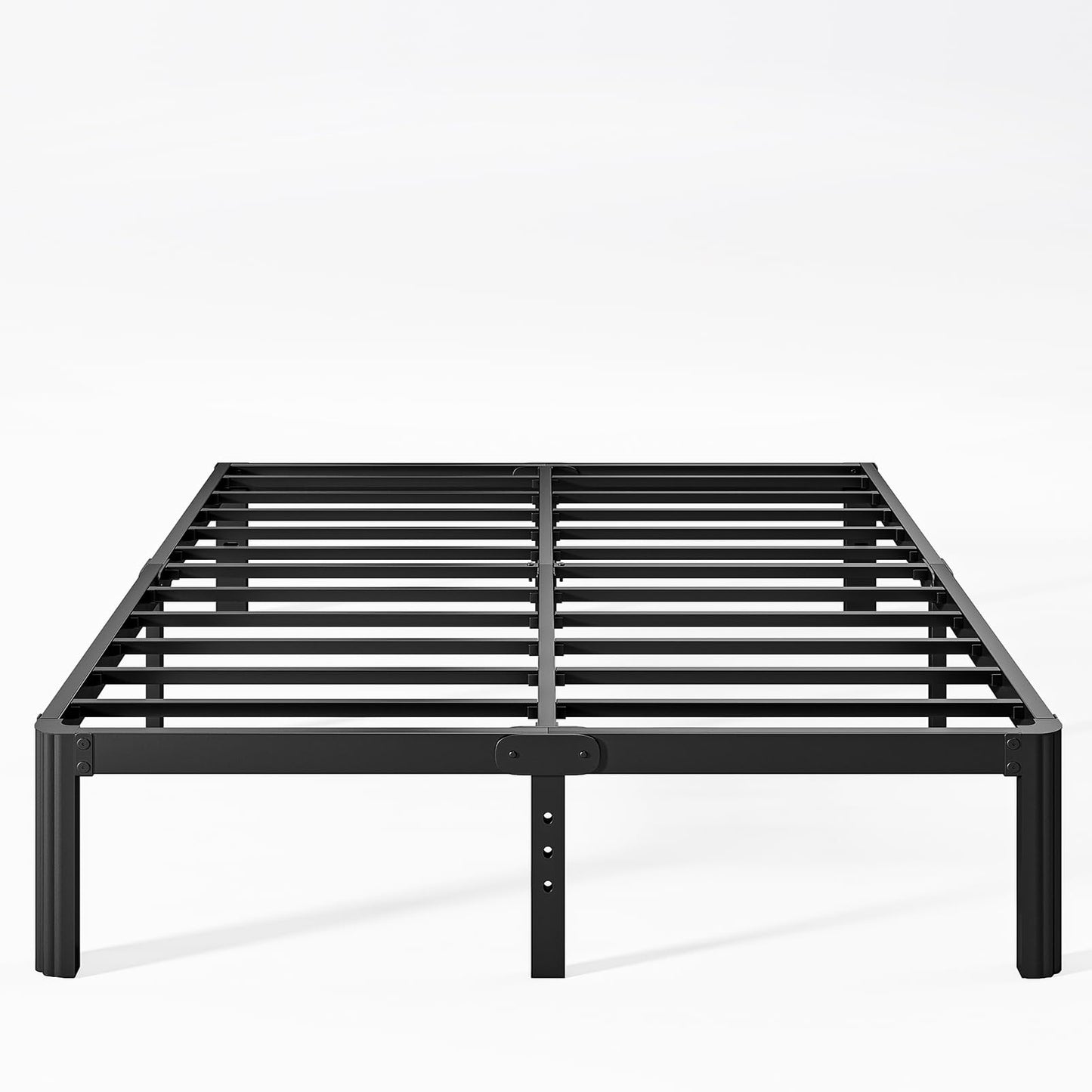 KERAMIK 12 Inch High King Size Bed Frame Metal, Platform King Bed Frame No Box Spring Needed with Round Edge, Easy Assembly, Heavy Duty, Black