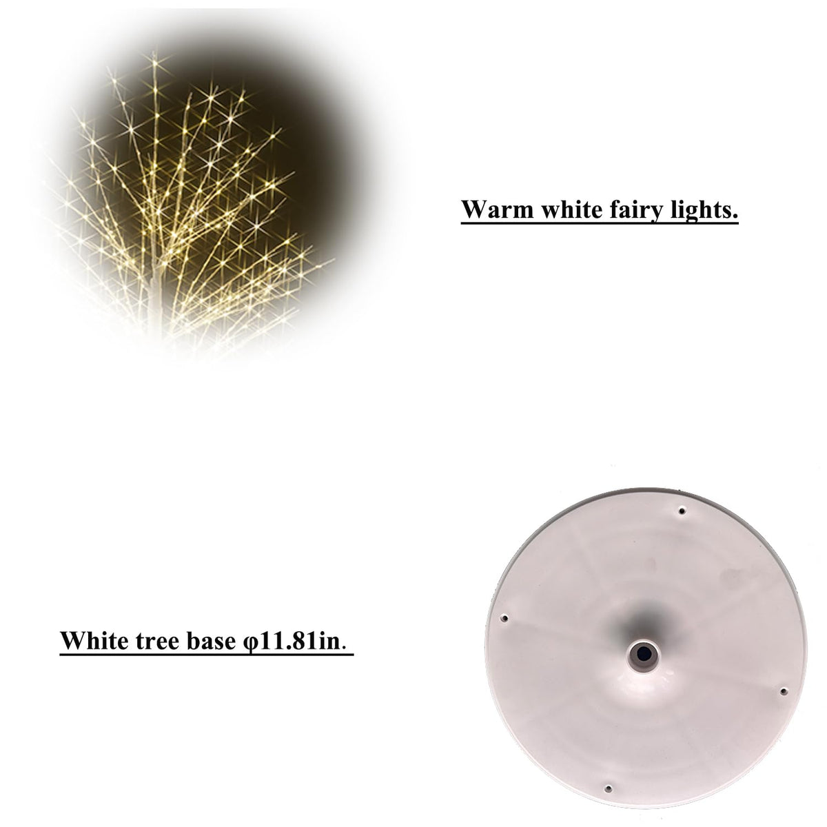 Hairui Lighted White Tree with Timer and Dimmer 1280L Warm White Fairy Lights 6FT, Twig Tree with Lights for Indoor Outdoor Home Christmas Winter Holidays Party Decoration
