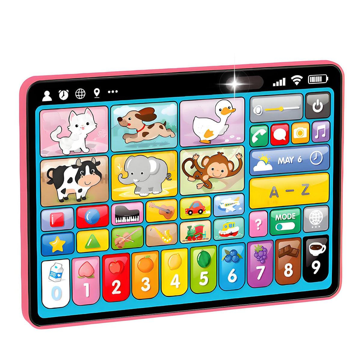 Learning Tablet for Toddlers 1-3 Trilingual Learning Toys with Sounds & Speech Therapy, Montessori Educational Toys for 1 Year Old Boy Girl, Baby Musical Toys 12-18 Months Toddler Toys Age 1-2-3 Gifts