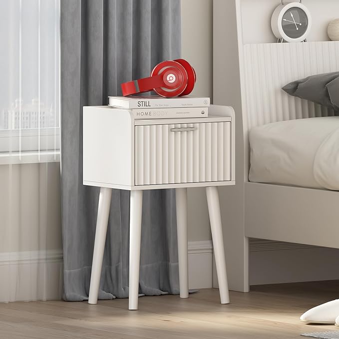 LAATOOREE Nightstand Set of 2, Small Bed Side Table