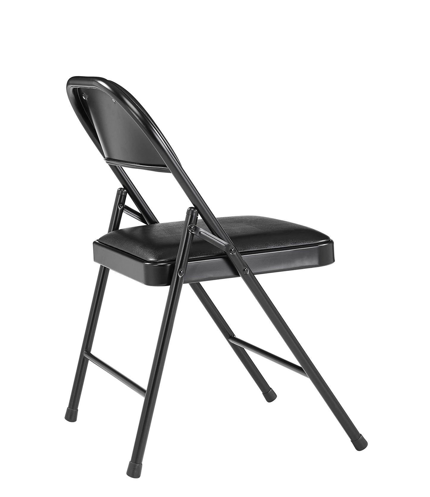 National Public Seating 950 Commercialine Vinyl Padded Folding Chair, Black