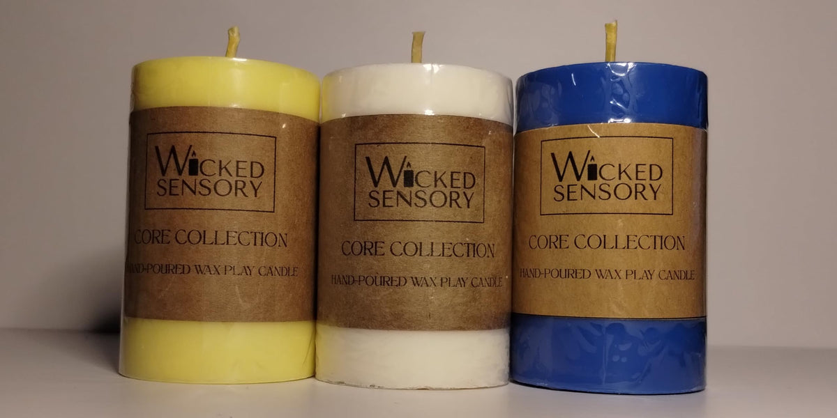 Premium Wax Play Candle - Unscented Body Safe Wax Blend for Sensory Play, Comfortable Heat Sensation - Perfect for Couples & Beginners (Cobalt)