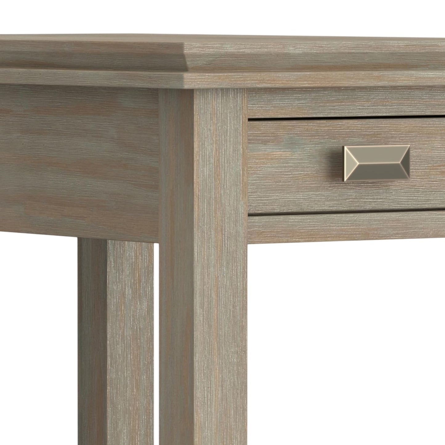 SIMPLIHOME Artisan SOLID WOOD 14 inch Wide Rectangle Transitional Narrow Side Table in Distressed Grey for the Living Room and Bedroom