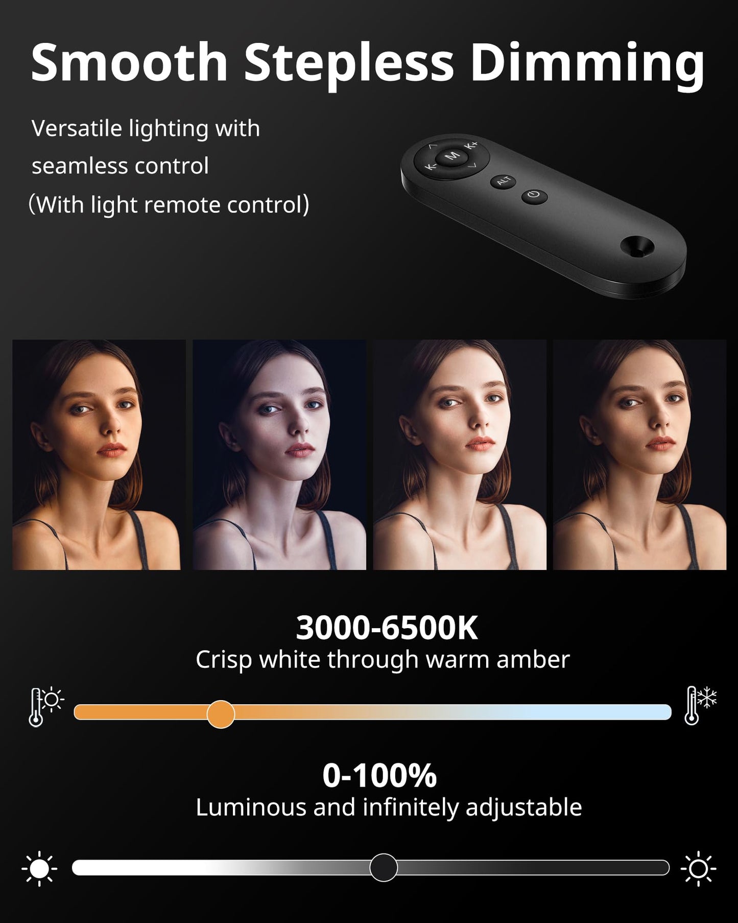 UBeesize Professional Ring Light with Stand, Phone Holder & Remote – 6500K Full-Screen LED Lighting for Makeup, Photography, Studio, Barber, and Live Streaming