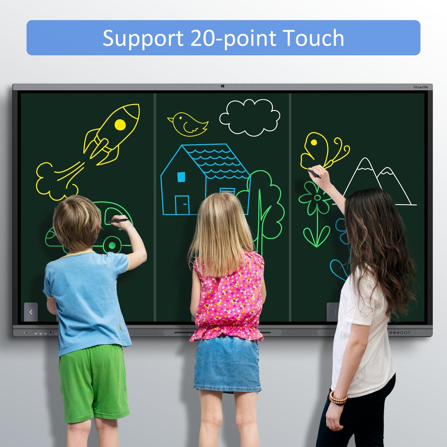 Shiarffe X5 Smart Board 75 Inch 4K Interactive Whiteboard