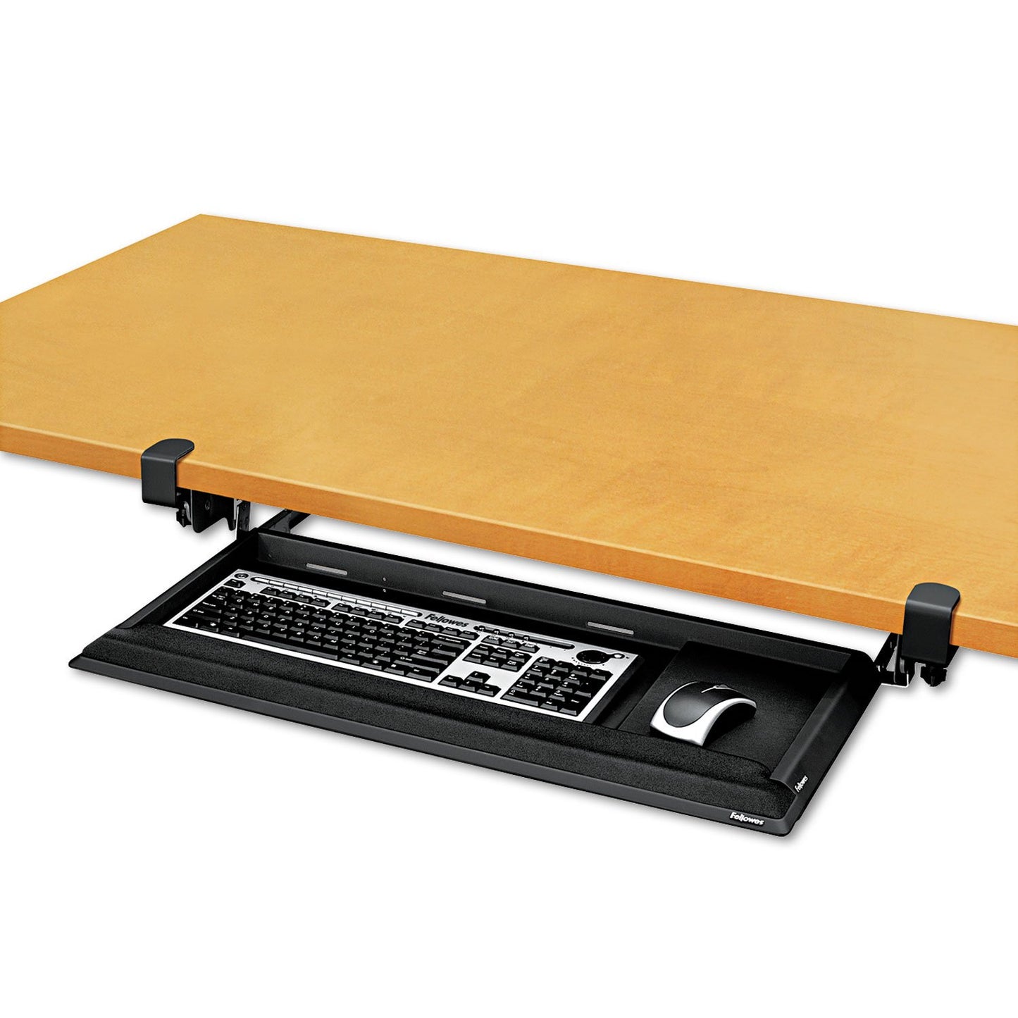 Fellowes Designer Suites Desk Ready Keyboard Drawer (8038304), Black