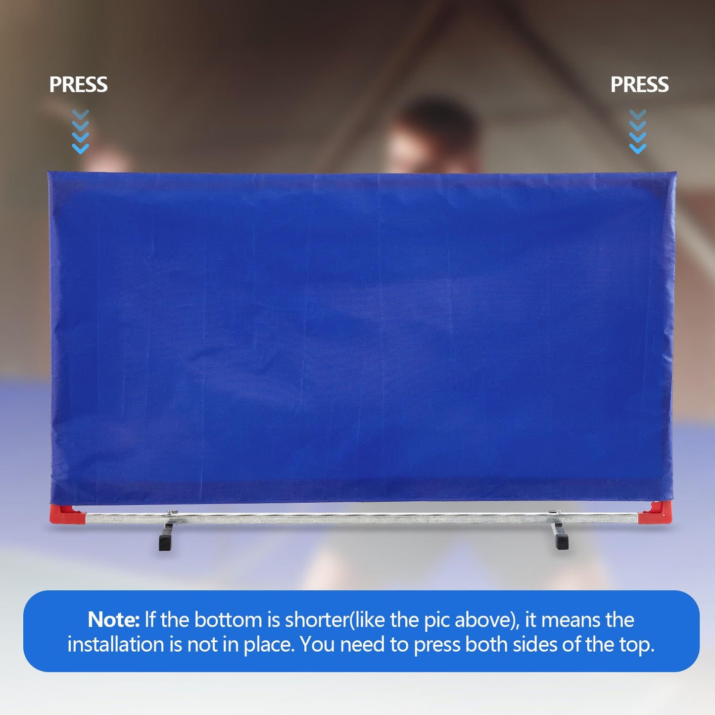 VercanMonth 5 Pcs Table Tennis Barrier, 55" x 29.5" Practice Training Baffle with 420D Oxford Cloth, Portable Pickup Surround for Quick Ball Collection, Table Tennis Court Fencing Walls(Blue)