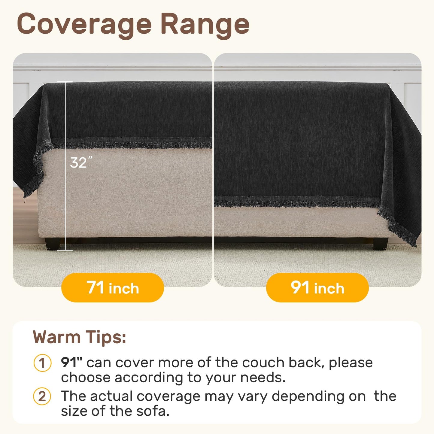 Houmiggle Sectional Couch Covers, 2 Pieces Washable L Shaped Couch Covers Sofa Blanket for Dogs Pet Friendly Sectional Sofa Slipcovers Furniture Covers,71"x 110"+ 71"x 118",(X-Large,Charcoal Gray)