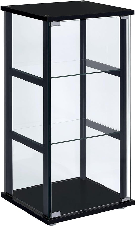 Coaster Home Furnishings Cyclamen 34-inch 3-Tier Clear Tempered Glass Curio