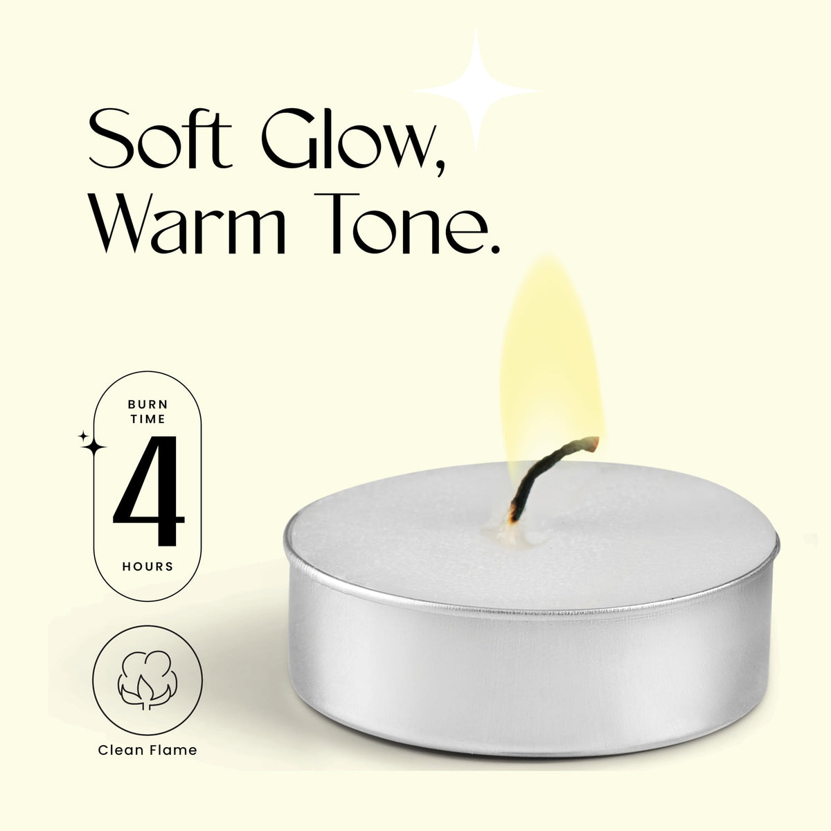 Leor & Lair Tea Light Candles 200 Pack – Bulk Tealights for Weddings, Events & Restaurants – 4 Hour Paraffin Palm Wax Blend – Mini Candles Bulk for Centerpieces, Lanterns & Tealight Holders