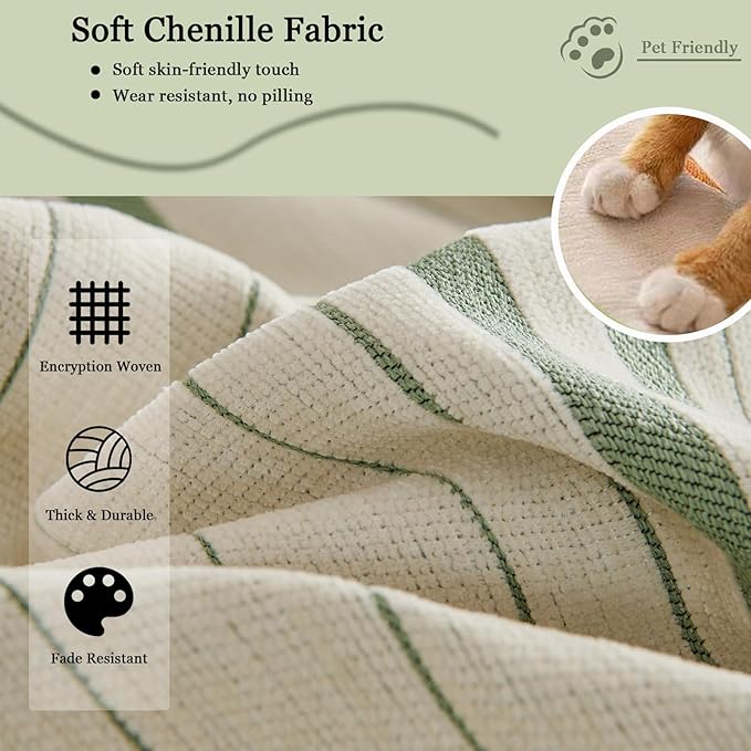 DREAMINGO Couch Cover Reversible Chenille Furniture Protector Sofa Covers