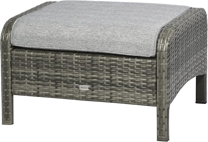 Outsunny 5 Pieces Rattan Wicker Lounge Chair Outdoor Patio Conversation Set