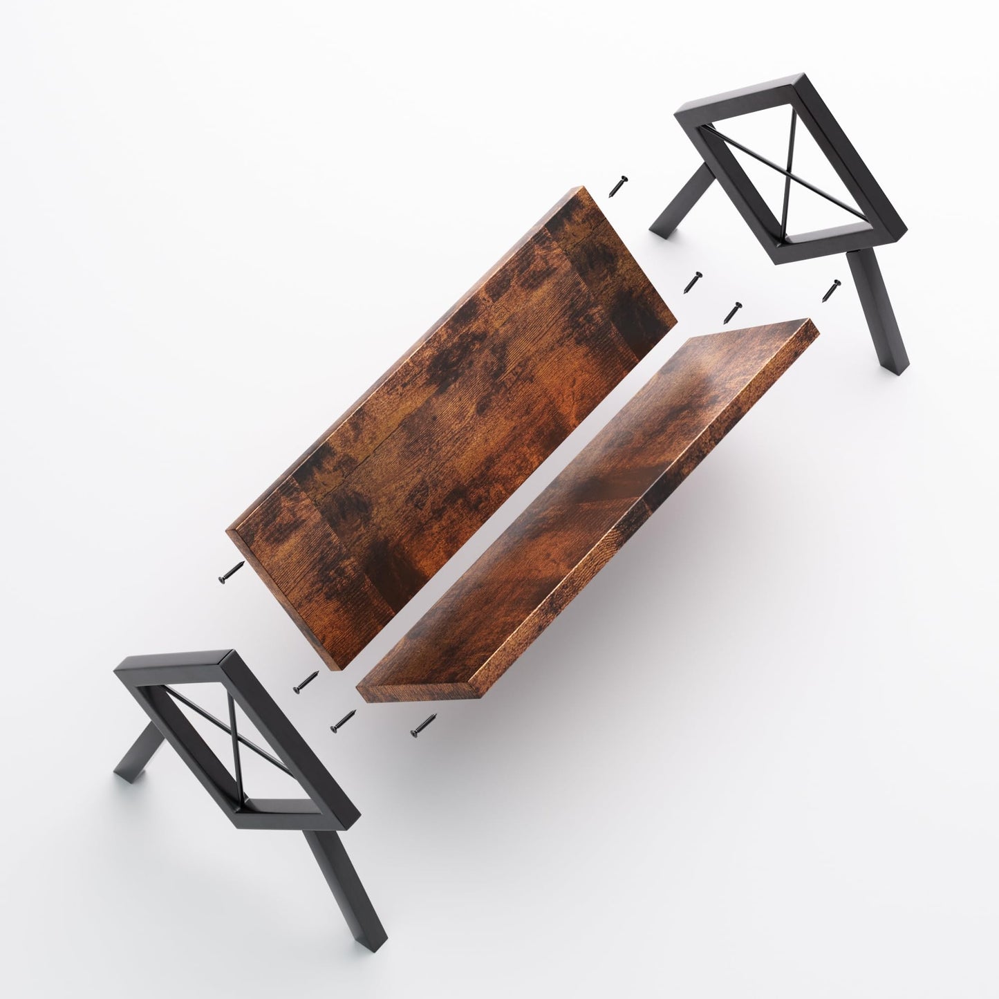 ASIFMTHOT Desk Bookshelf, Retro Tabletop Book Organizer & Mini Tilting Bookcase for Books/Magazines/Albums
