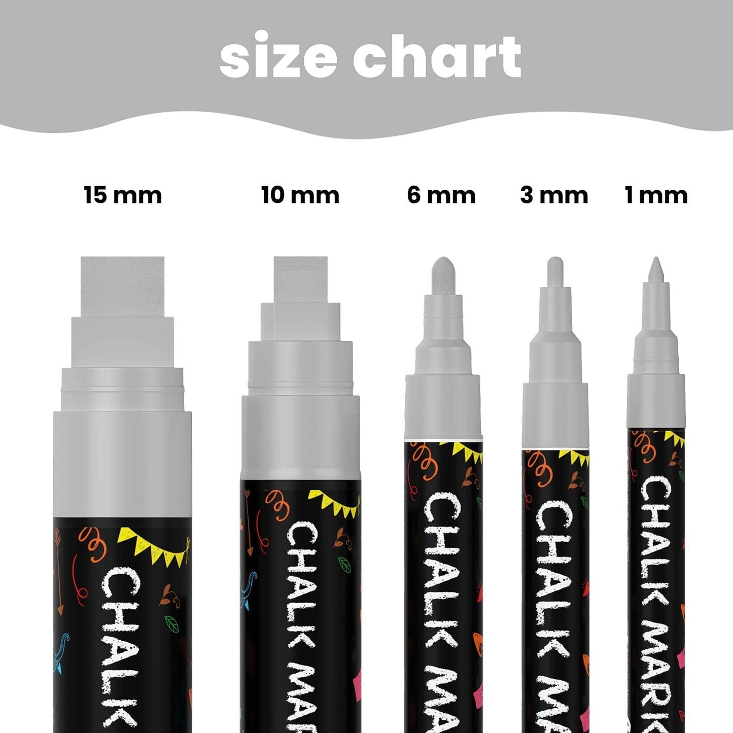 Chalkola Artist Bundle - 5 Black Variety + 5 Silver Variety