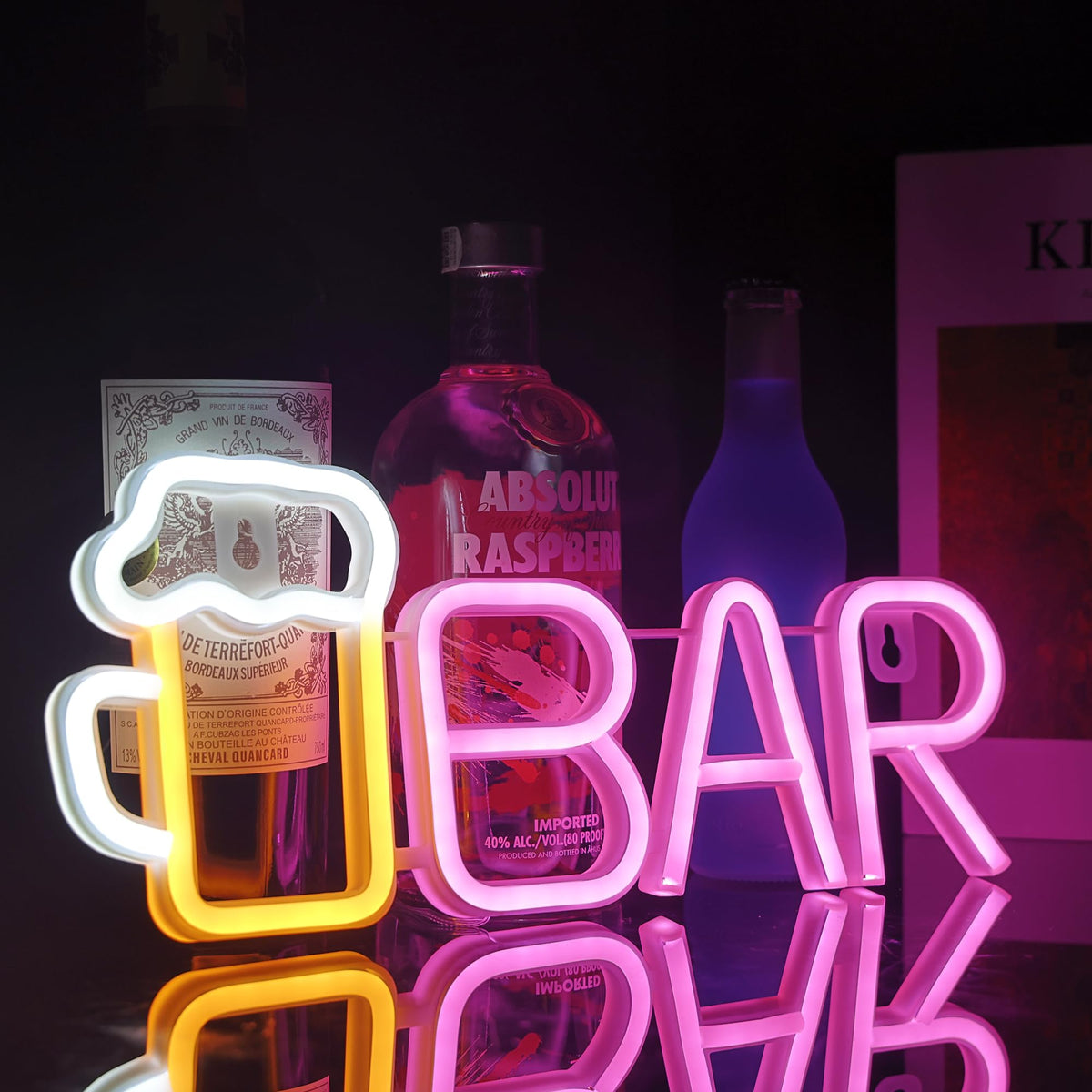 Attivolife Bar Neon Sign, Bright LED Lights with USB Powered, Light up Wall Decor for Bedroom, Man Cave, Unique Business Lamp for Club, Store, Party, Bistro, Birthday Christmas Gifts (13.97 * 5.62in)