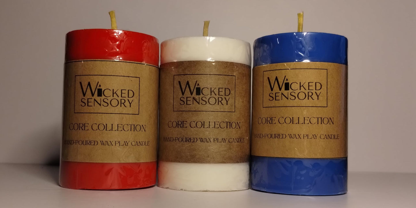 Premium Wax Play Candle - Unscented Body Safe Wax Blend for Sensory Play, Comfortable Heat Sensation - Perfect for Couples & Beginners (Cobalt)