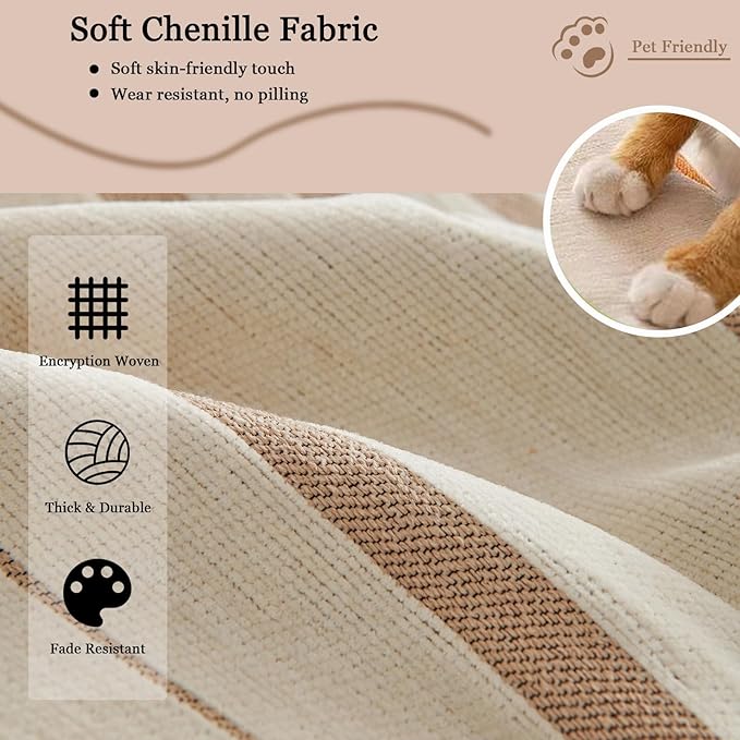 DREAMINGO Couch Cover Washable Chenille Sofa Protector