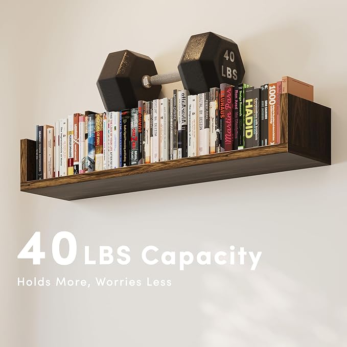 Wall Bookshelf, U Shaped Floating Bookshelf, Hanging Bookshelves