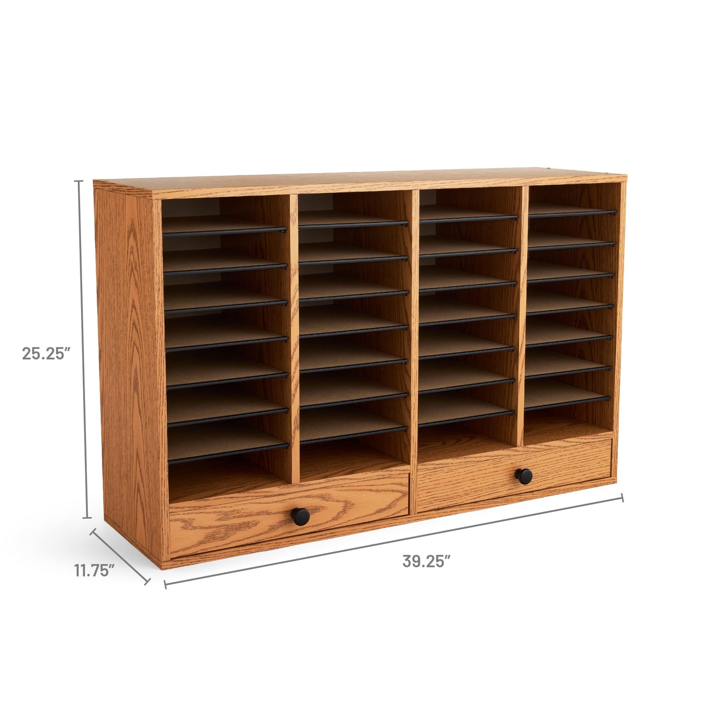 Safco, SAF9494MO, Adjustable Compartment Literature Organizers, 1 Each, Oak