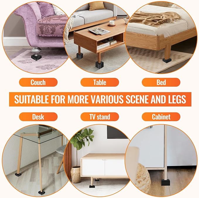 shouwuhho Furniture Risers, 16 Pack Bed Risers