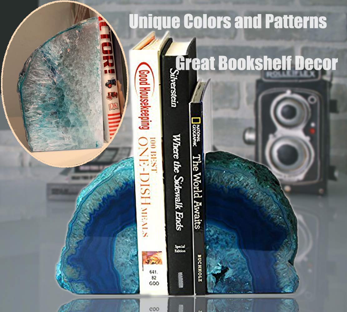 AMOYSTONE Healing Crystal Stone Bookends Decorative Rose Quartz Tower Great Gifts