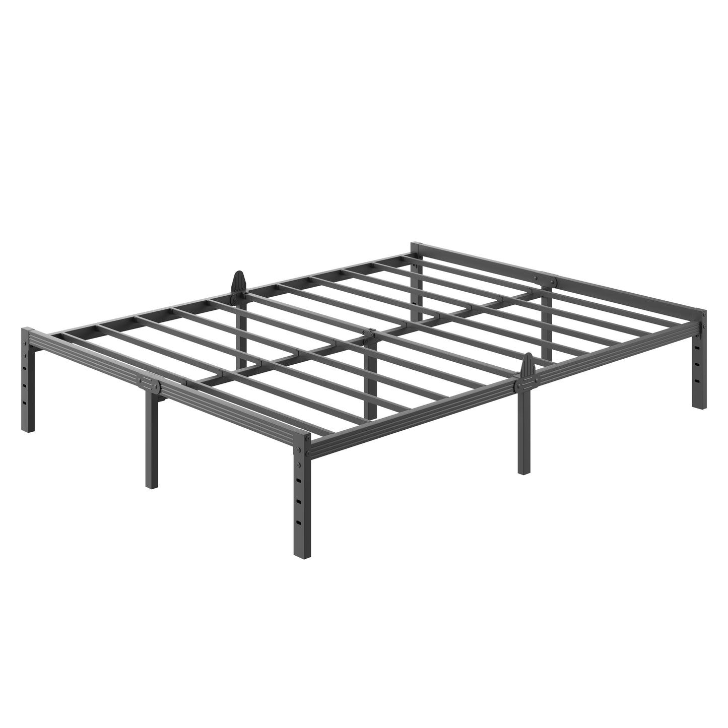 ZIYOO 14 Inch Metal Full Bed Frame Mattress Anti-Slip Design, No Box Spring Needed, Easy Assembly Noise-Free Tools Included, Ideal for Bedrooms, Guest Rooms, Dorms, Hotels & B&Bs