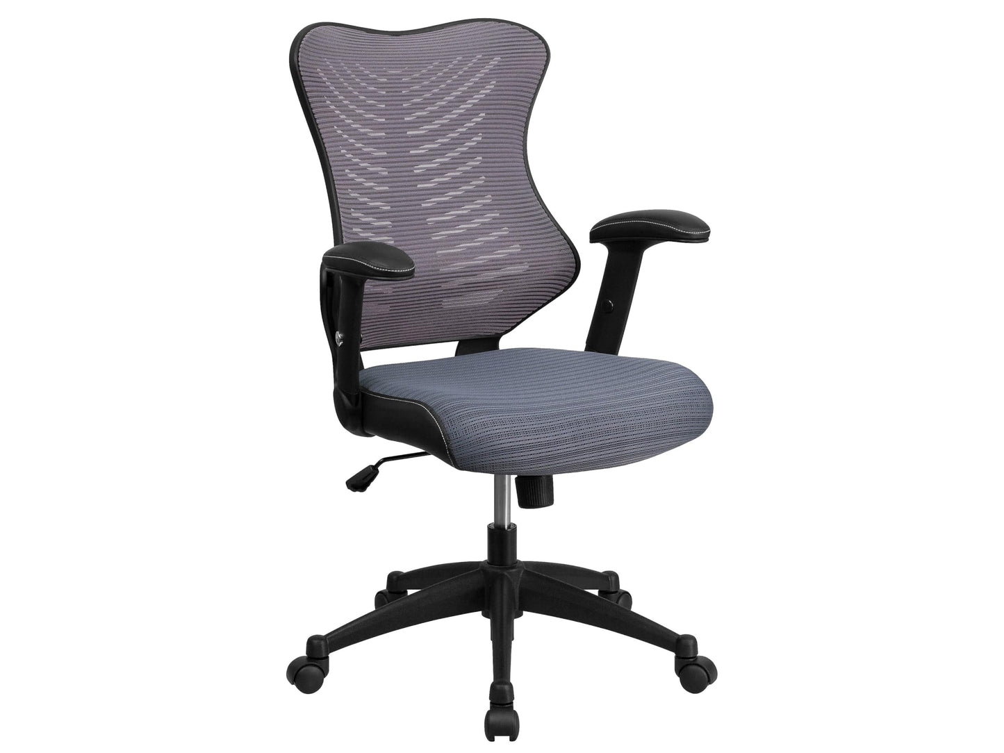 Flash Furniture Kale High Back Designer Gray Mesh Executive Swivel Ergonomic Office Chair with Adjustable Arms