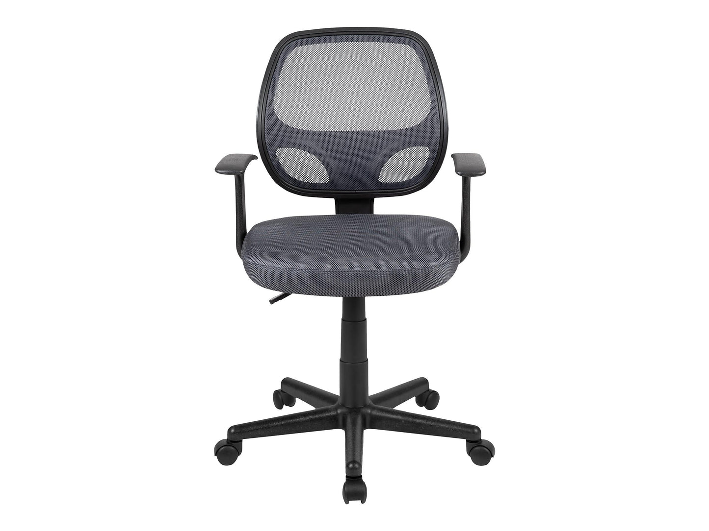Flash Furniture Flash Fundamentals Mid-Back Gray Mesh Swivel Ergonomic Task Office Chair with Arms