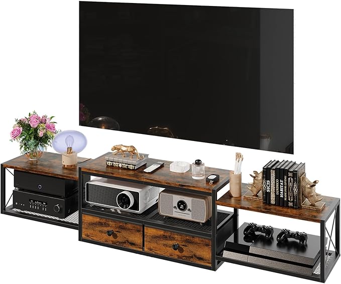 HavenlyYouth 55" Floating TV Stand, Modern Entertainment Center, Wall-Mounted