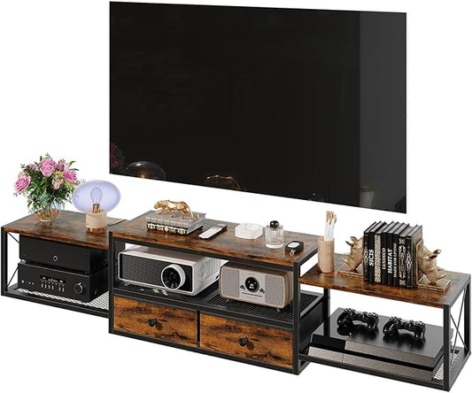 HavenlyYouth 55" Floating TV Stand, Modern Entertainment Center, Wall-Mounted