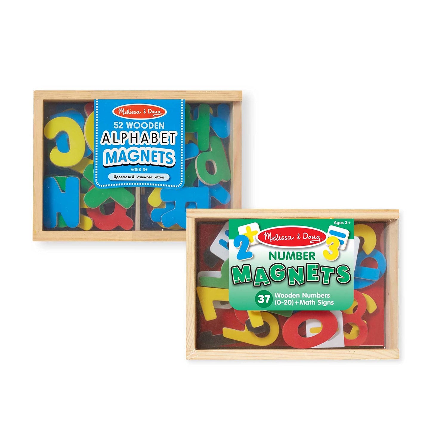 Melissa & Doug Deluxe Magnetic Letters and Numbers Set – 89 Wooden Alphabet Magnets & Numbers, Educational Learning Toys for Preschool Kids Ages 3+