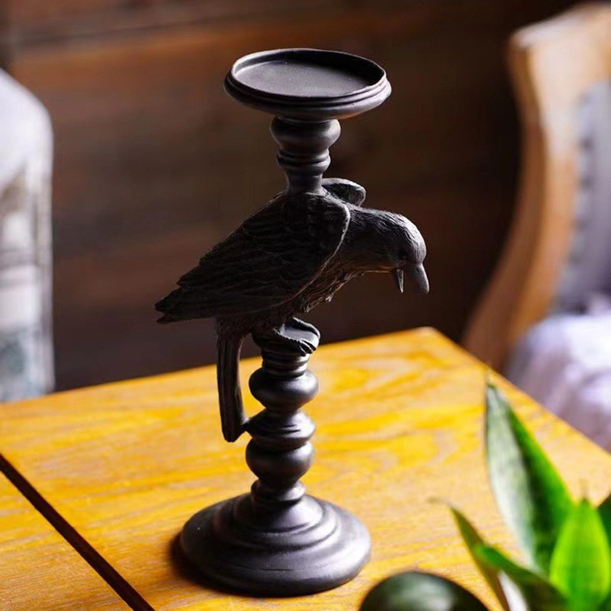 Tea light Holder, Resin Tealight Candle Holders Gothic Decor Candlestick for Halloween Thanksgiving Decor