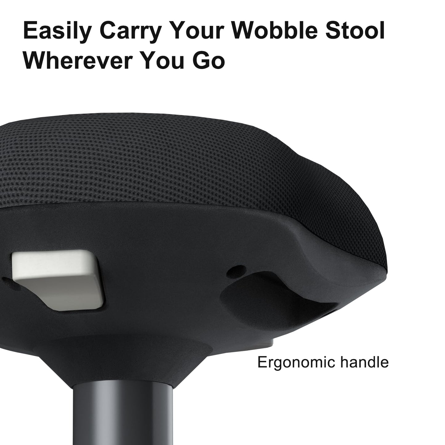 ERGO COLLECT Adult Wobble Stool - Anti-Fatigue Standing Desk Stool with 360° Rocking Non-Slip Curved Base, Height Adjustable 22-32 Inch Standing Chair for Home & Office,Walnut