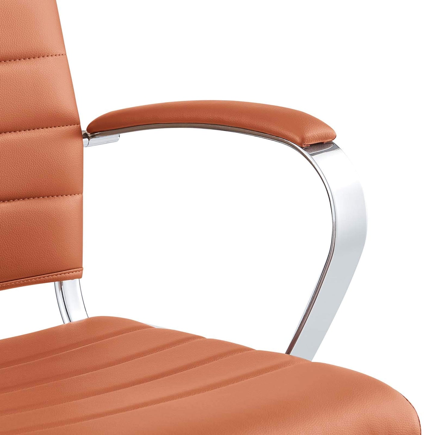 Modway Jive Ribbed, Mid Back Office Chair, Terracotta