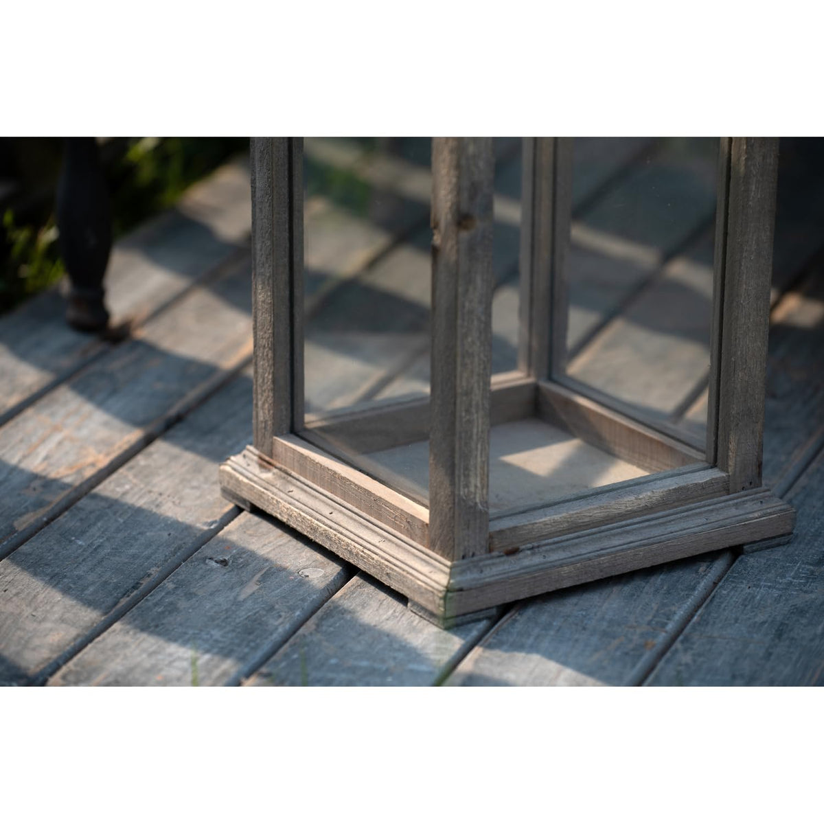 Wooden Candle Lantern Decorative - Ivory - Display Decorative Candles - Indoor Outdoor - Holiday Décor