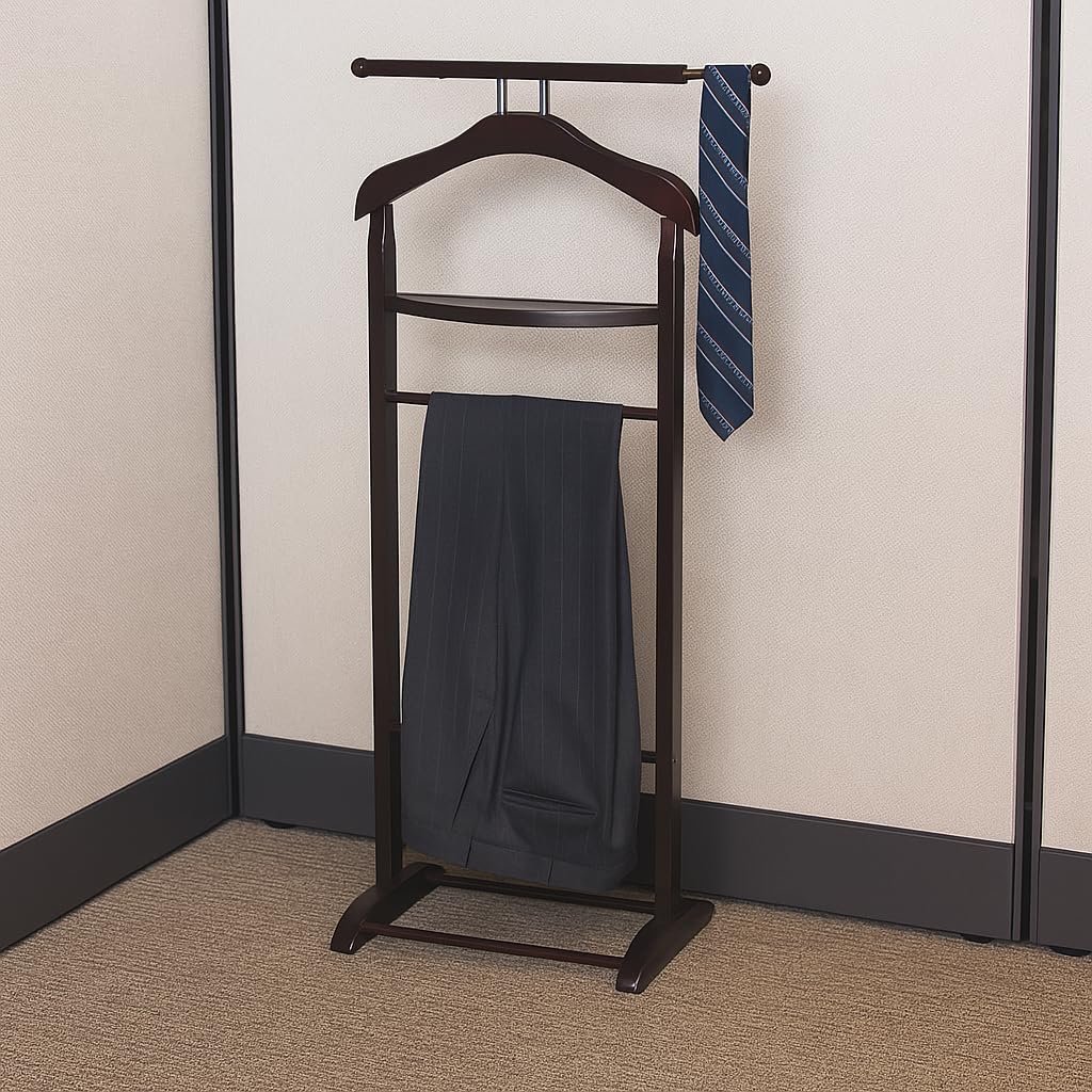 Proman Products - VL17014 Knight Valet Sand, 18" x 12" x 43.5", Walnut