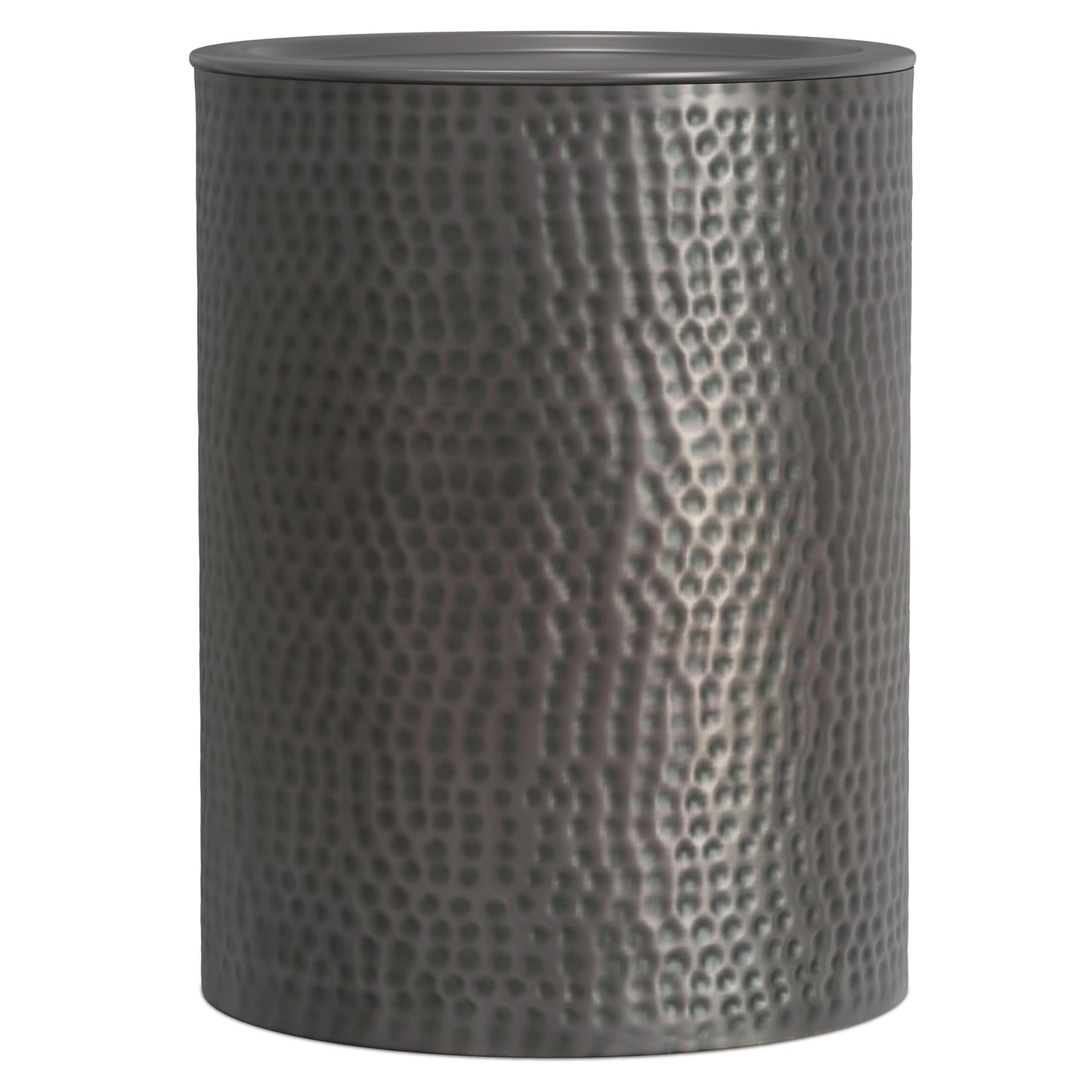 SIMPLIHOME Corbin Side Table – 16 inch Wide Metal Round Accent Table in Hammered Antique Copper, Industrial Style End Table for Living Room, Bedroom, or Office with Sturdy Base, Assembled