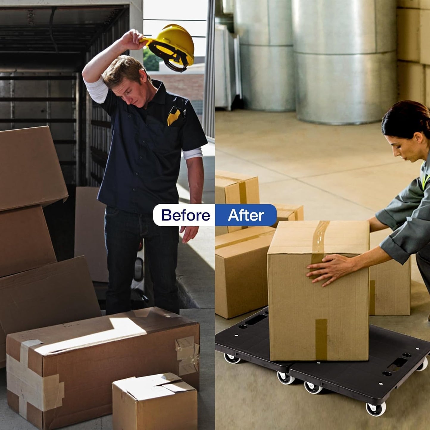 Heavy Duty Furniture Movers with Wheels 2 Pack, Portable Small Flat Moving Dollies for Heavy Furniture, Sofa Appliance Cabinet Movers, 440 lbs Capacity