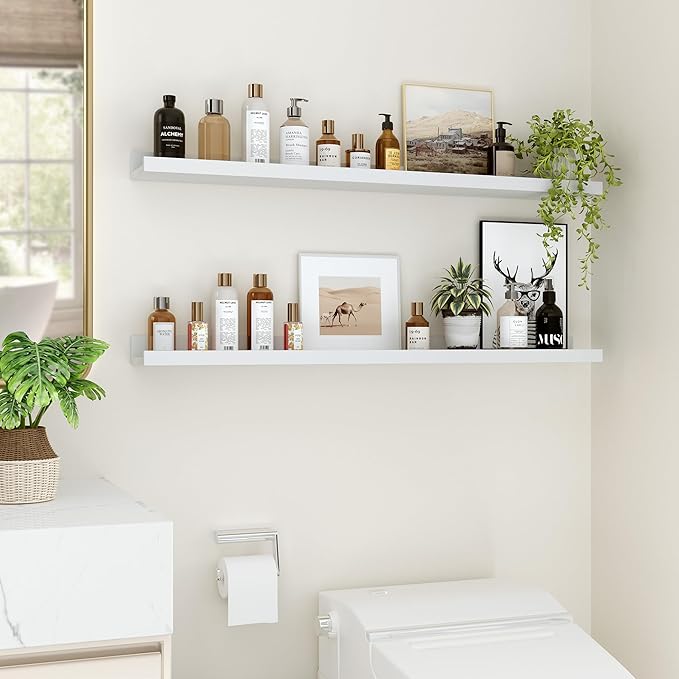 Floating Shelves for Wall, 36 inch Wood Floating Shelves Set of 2, Picture
