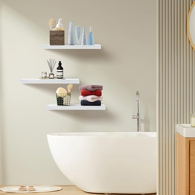 Upassion White Floating Shelves