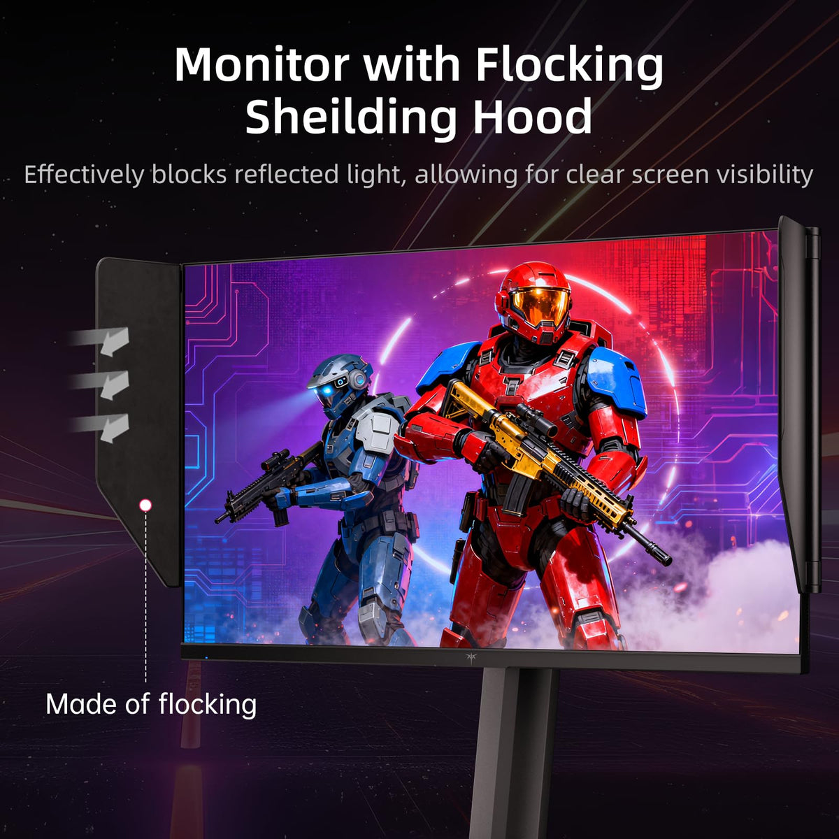 KTC 27 Inch Gaming Monitor 27M1, 1440p 200Hz Computer Monitor with Built-in Sperkers, Up to 210Hz, 2K QHD Fast IPS, Adaptive Sync, 130% sRGB, ΔE＜2, Height Adjustable Monitors with Shielding Hood