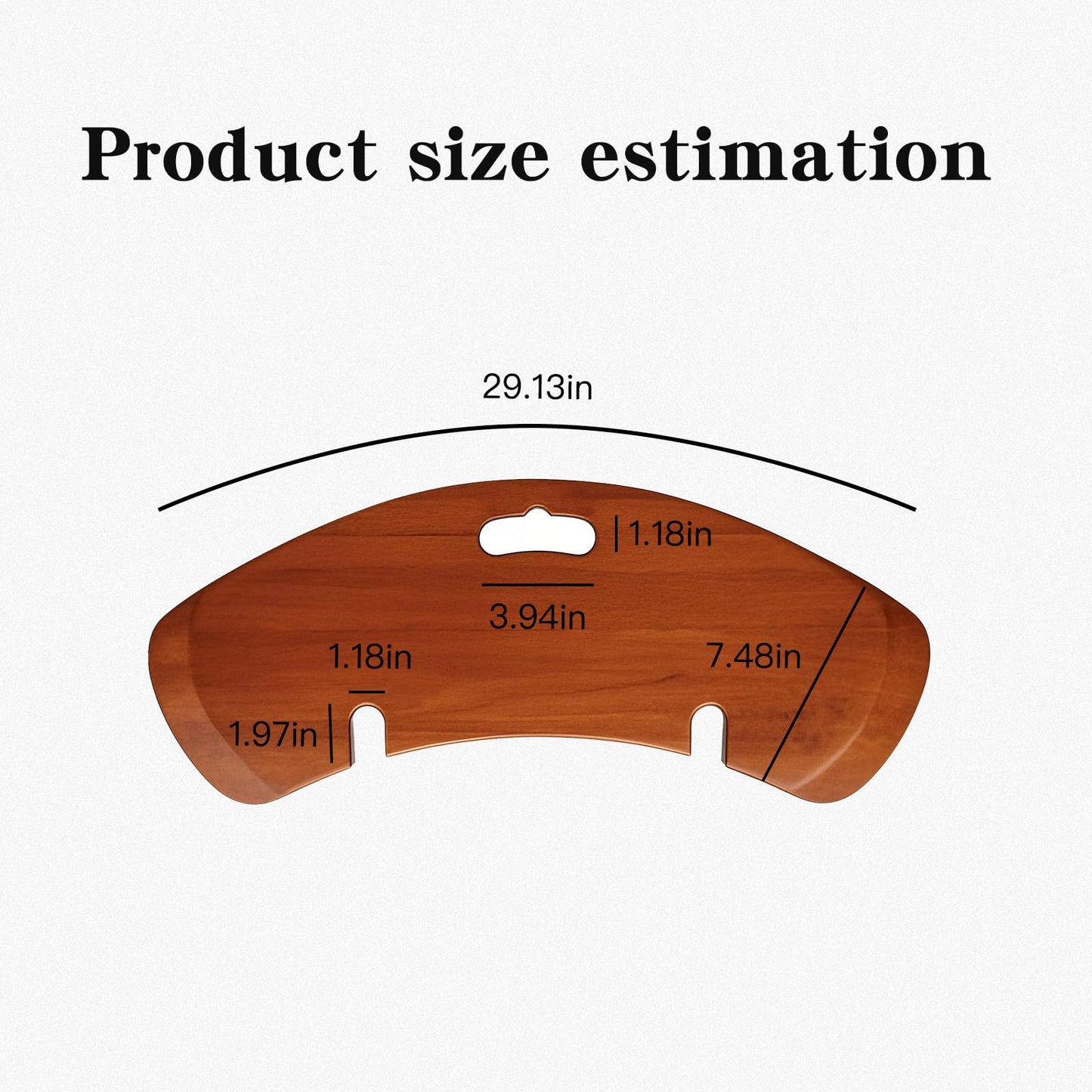 Wooden Curved Transfer Board from Bed to Wheelchair & Slide Board for Transferring - Sliding Board to Wheelchair, Bed, Toilet & Car - Weight Capacity 440 Lbs - Ideal for Seniors & Disabled