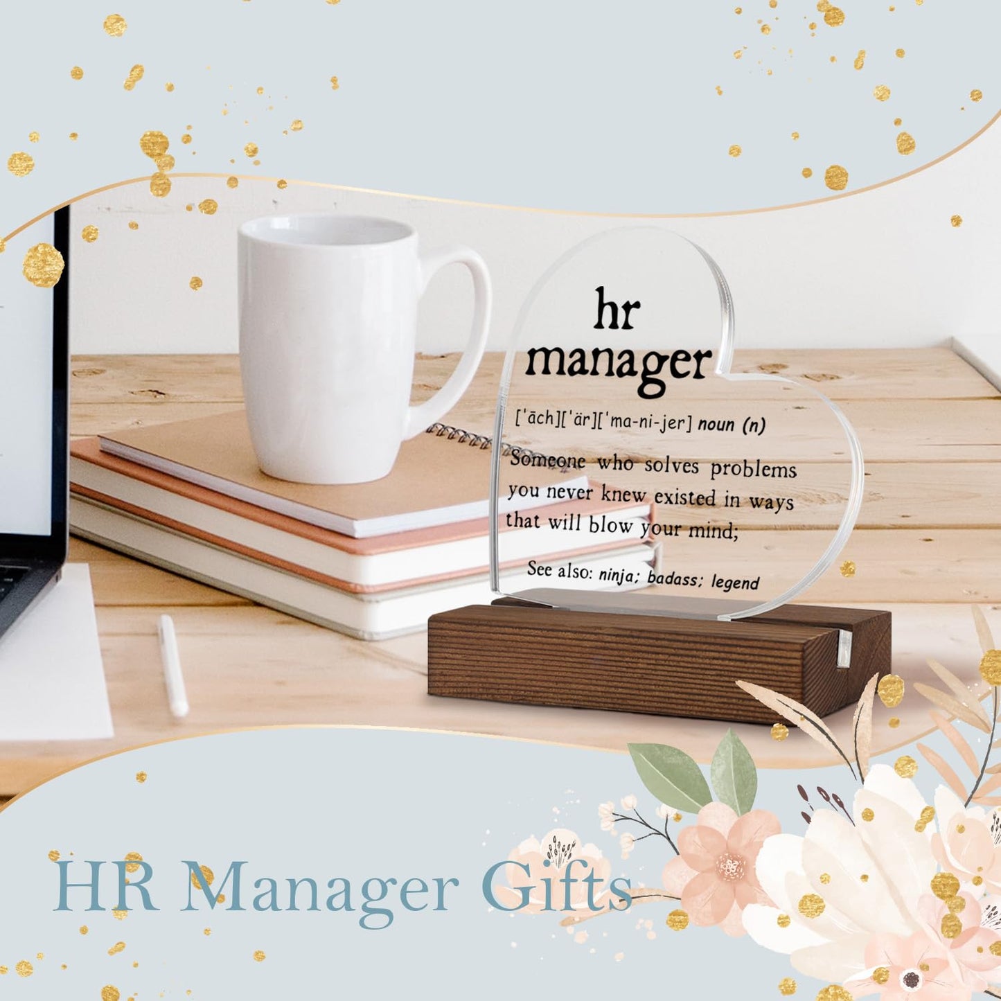 HR Manager Gifts, Human Resources Manager Gifts, Funny HR Manager Gifts, Funny HR Gifts, HR Humor Gifts, HR Office Decor, HR Gifts for Coworkers Women Manager Desk Decorative Sign GHH3
