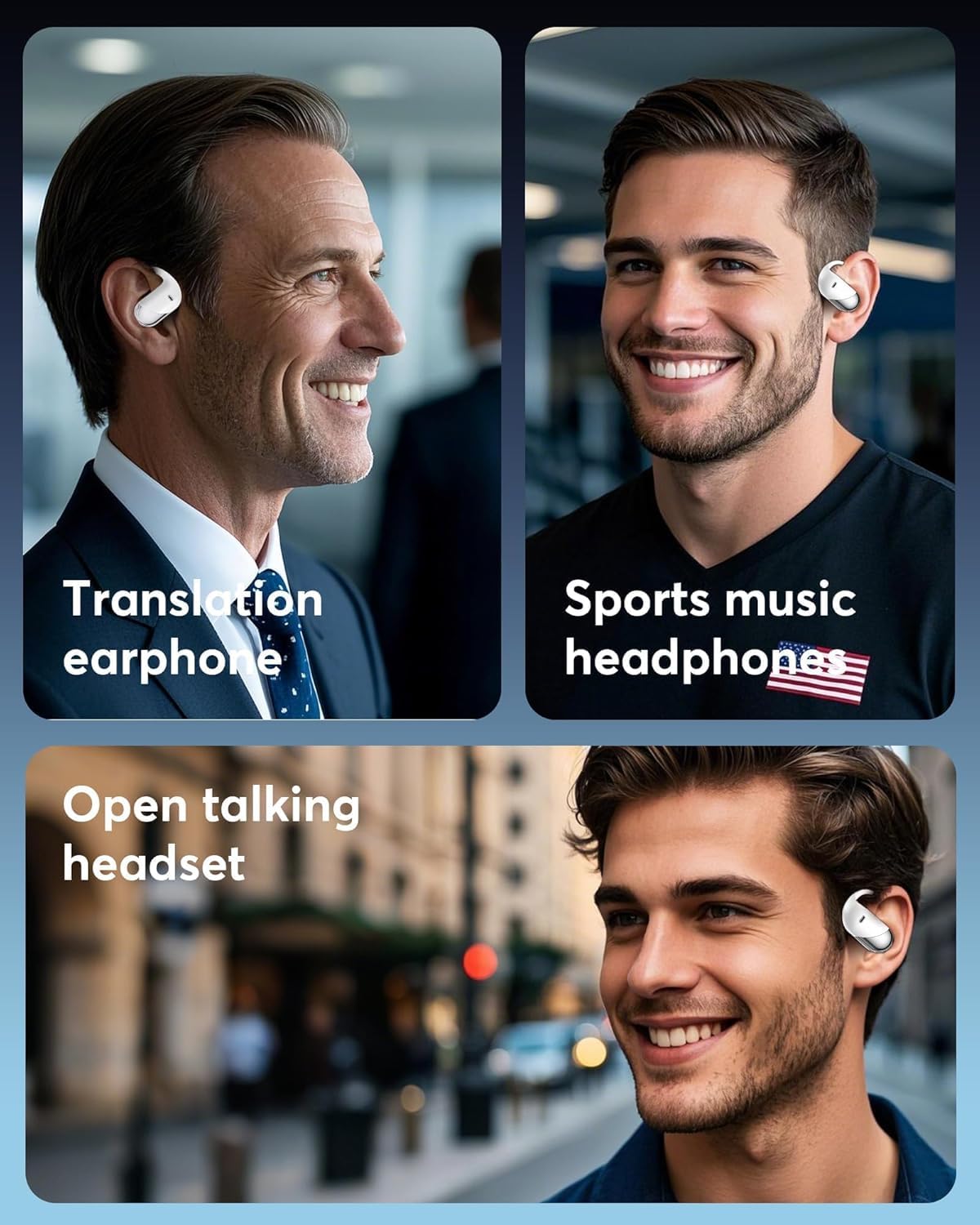 Paekole H5 AI Translation Earbuds: Real-Time 2-Way Language Translator Device (198+ Languages) for Face-to-Face & Travel, Bluetooth Headphones, Audifonos Traductores - Rust & White