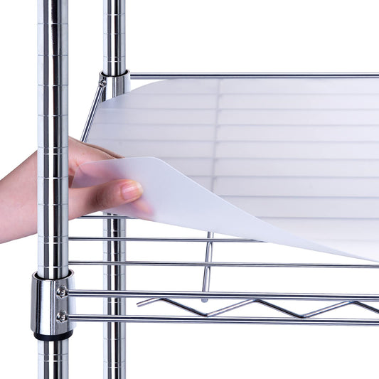 BRIAN & DANY Wire Shelf Liner 14" X 36", Heavy Duty Shelf Liners for Wire Shelving, Waterproof Protector Mats, Set of 5, Transparent