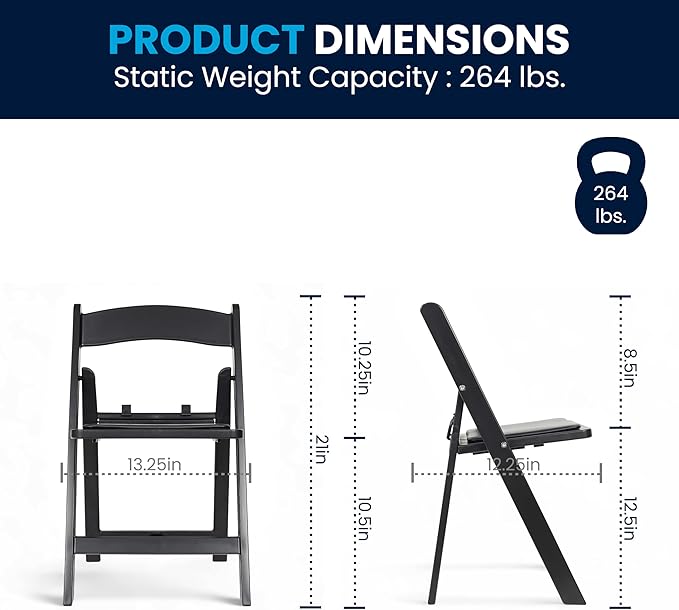 Flash Furniture Hercules Set of 2 Kids Black Resin Folding Chairs