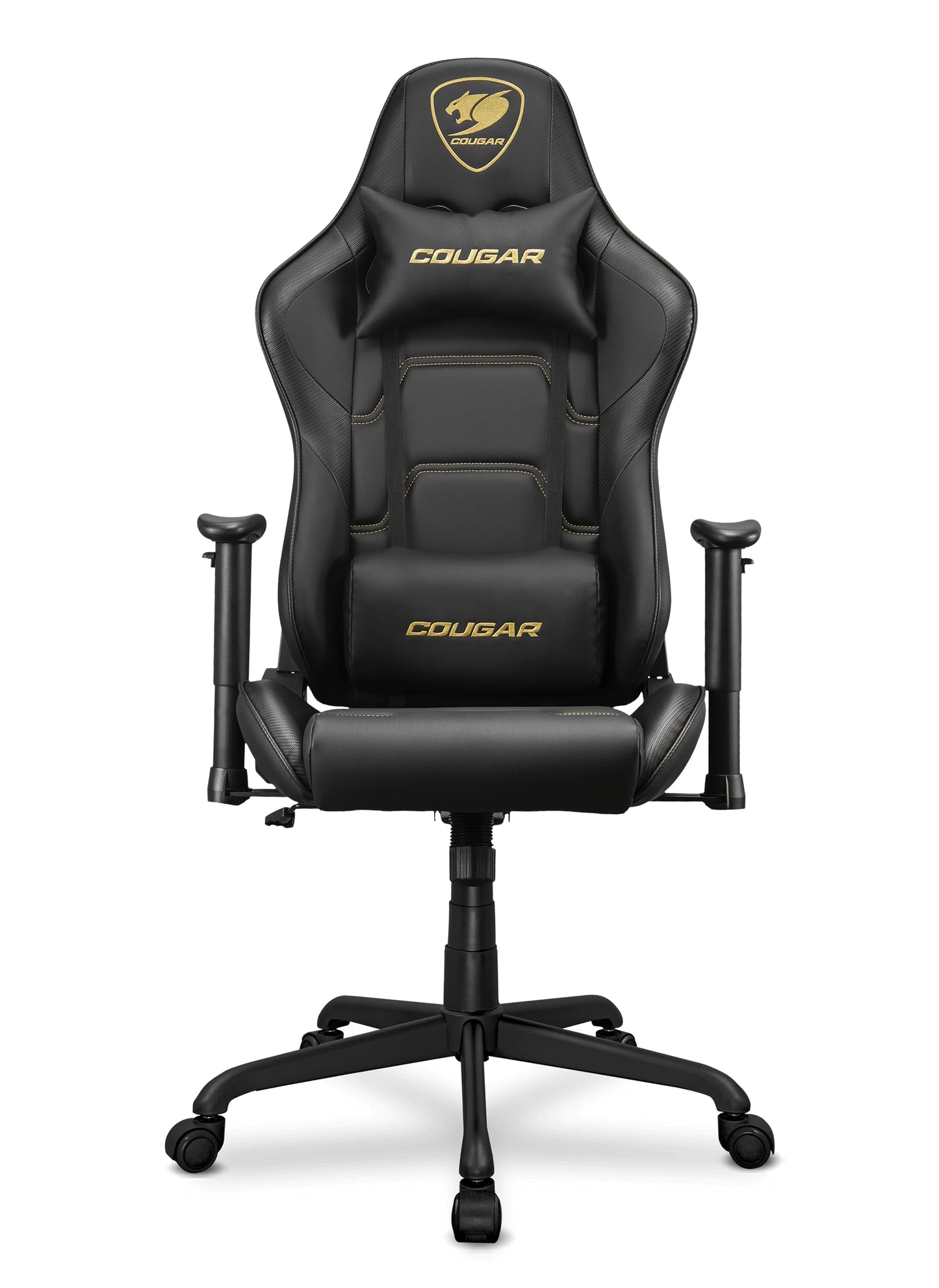Cougar Armor Elite Royal Ergonomic Gaming Chair, Premium PVC Leather, 2D Armrest, 160º Reclining, Height Adjustment, Adjustable Tilt Tension, Head & Lumbar Pillow